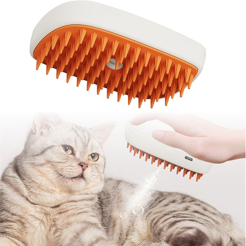 USB Rechargeable Pets Grooming Steam Spray Massage Comb